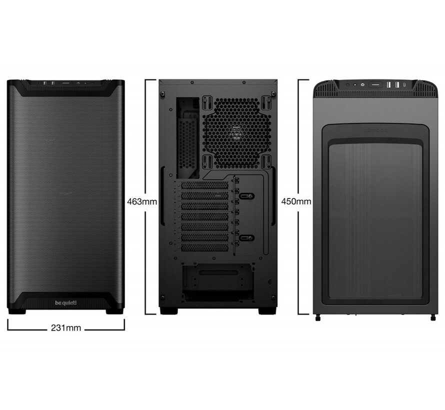PURE BASE 501 Airflow Mesh | Midi Tower Case | Zwart