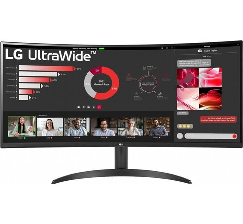 LG 34WR50QK-B | 34" UltraWide (3440x1440) | 100Hz | DisplayPort & 2x HDMI | Zwart | Open Box (refurbished)