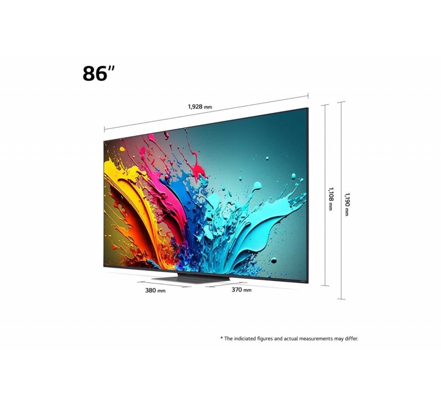 86QNED86T6A 86" | Ultra HD 4K QNED Smart TV | WebOS + Wifi | HDR10 | 120Hz