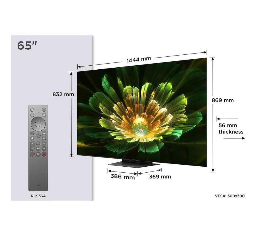 65C79K (2025) | 65'' Ultra HD 4K | QD-Mini LED Smart TV | Wifi | Google TV | Dolby Vision | 120Hz