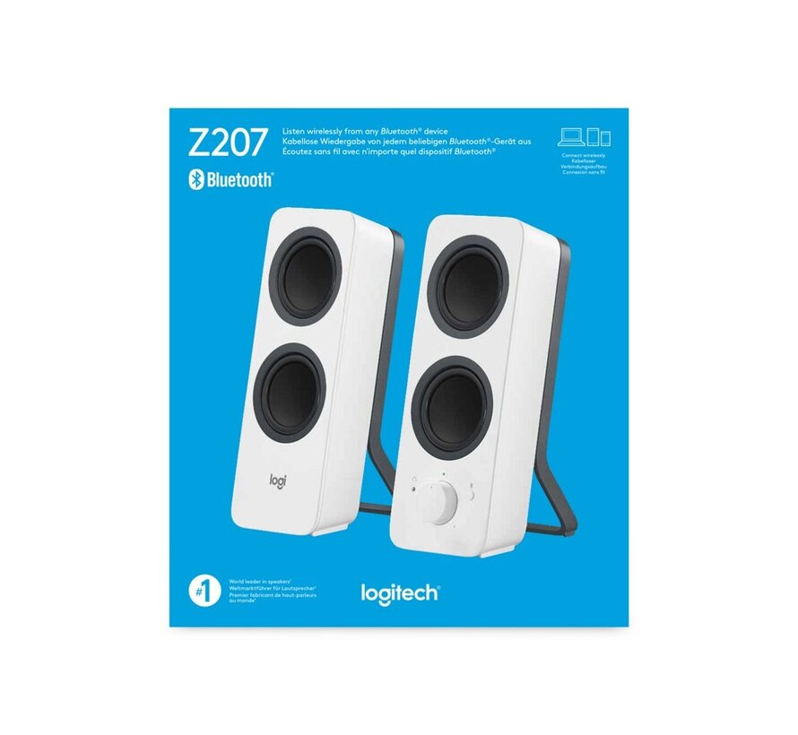 Z207 | 2.0 Luidsprekerset | Bluetooth en 3,5mm | Zwart/Wit