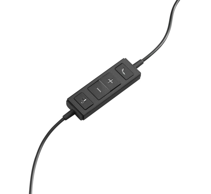 H570e | Bedrade On-ear Mono Headset | USB-A | Zwart