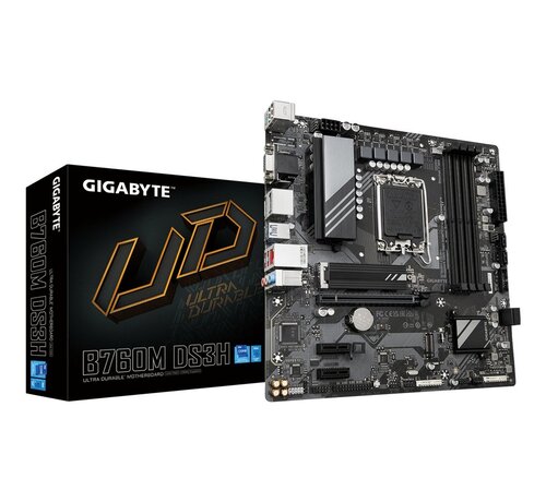 Gigabyte B760M DS3H DDR4 | Socket LGA 1700 | Intel B760 | 4xDDR4 | Micro-ATX | Moederbord