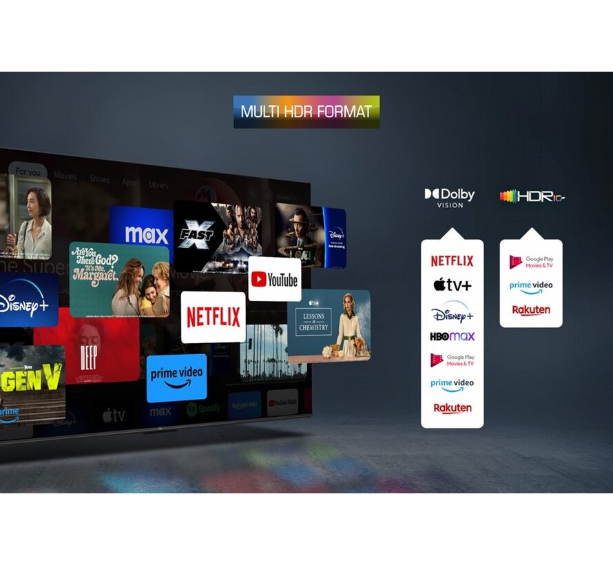 43C655 | 43'' Ultra HD 4K | QLED Smart TV | Wifi | Google TV | Local Dimming | Dolby Vision | 60Hz