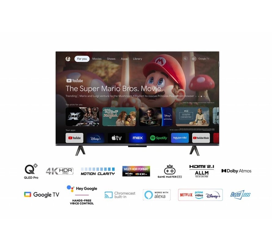 43C655 | 43'' Ultra HD 4K | QLED Smart TV | Wifi | Google TV | Local Dimming | Dolby Vision | 60Hz