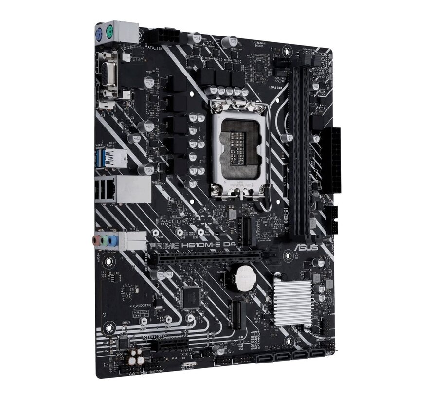 ASUS PRIME H610M-E D4-CSM | Socket LGA 1700 | Intel H610 | 2xDDR4 | Micro-ATX | Moederbord