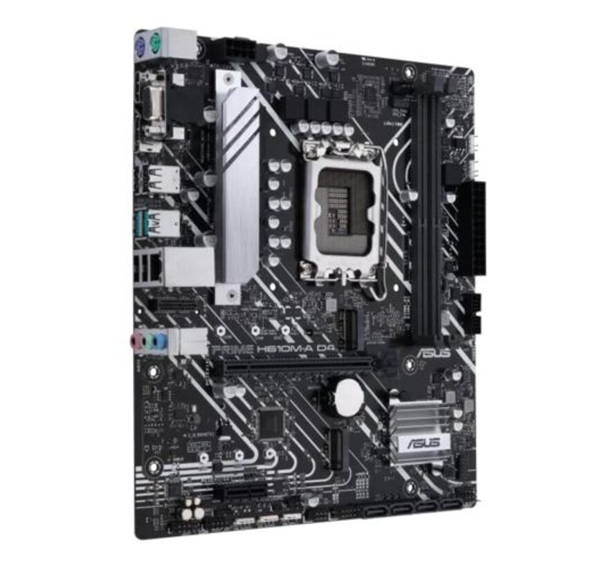ASUS PRIME H610M-A D4-CSM | Socket LGA 1700 | Intel H610 | 2xDDR4 | Micro-ATX | Moederbord