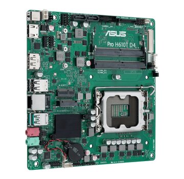 Asus ASUS Pro H610T D4-CSM | Socket LGA 1700 | Intel H610 | 2xDDR4 | Mini-ITX | Moederbord