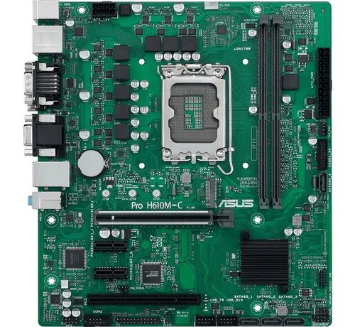 Asus ASUS Pro H610M-C-CSM | Socket LGA 1700 | Intel H610 | 2xDDR5 | Micro-ATX | Moederbord