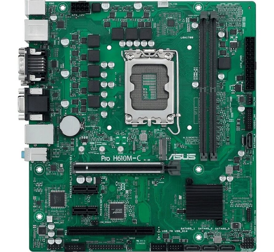 ASUS Pro H610M-C-CSM | Socket LGA 1700 | Intel H610 | 2xDDR5 | Micro-ATX | Moederbord