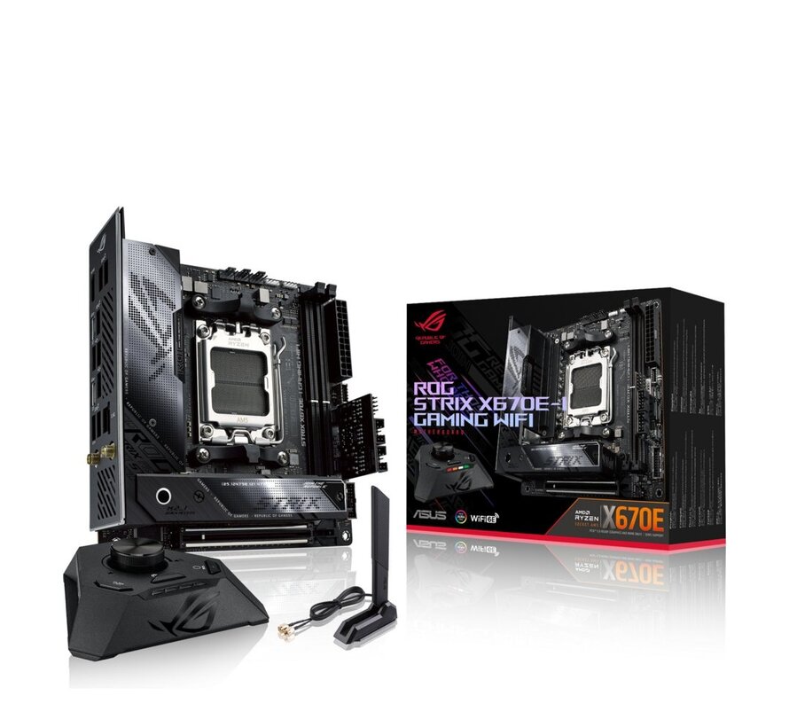 ASUS ROG STRIX X670E-I GAMING WIFI | Socket AM5 | AMD X670 | 2xDDR5 | Mini-ITX | Moederbord