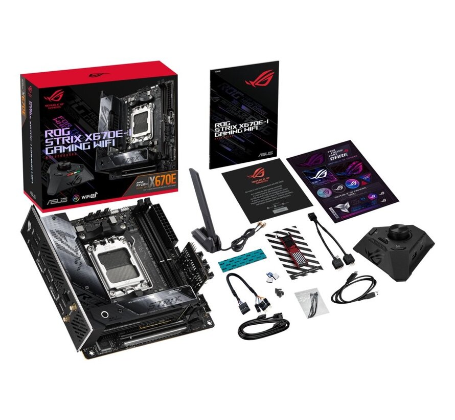 ASUS ROG STRIX X670E-I GAMING WIFI | Socket AM5 | AMD X670 | 2xDDR5 | Mini-ITX | Moederbord