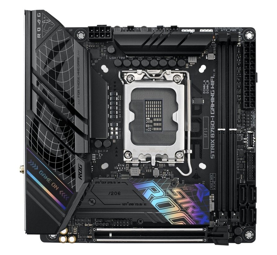 ASUS ROG STRIX B760-I GAMING WIFI | Socket LGA 1700 | Intel B760 | 2xDDR5 | Mini-ITX | Moederbord