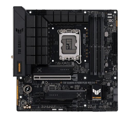 Asus ASUS TUF GAMING B760M-PLUS WIFI D4 | Socket LGA 1700 | Intel B760 | 4xDDR4 | Micro-ATX | Moederbord