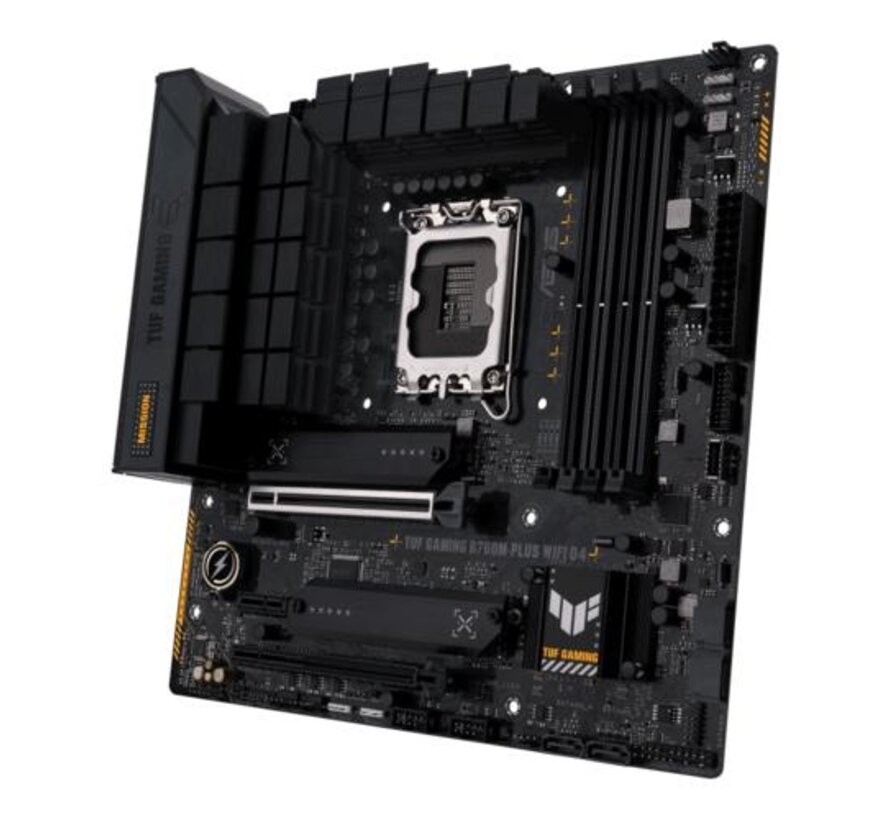 ASUS TUF GAMING B760M-PLUS WIFI D4 | Socket LGA 1700 | Intel B760 | 4xDDR4 | Micro-ATX | Moederbord