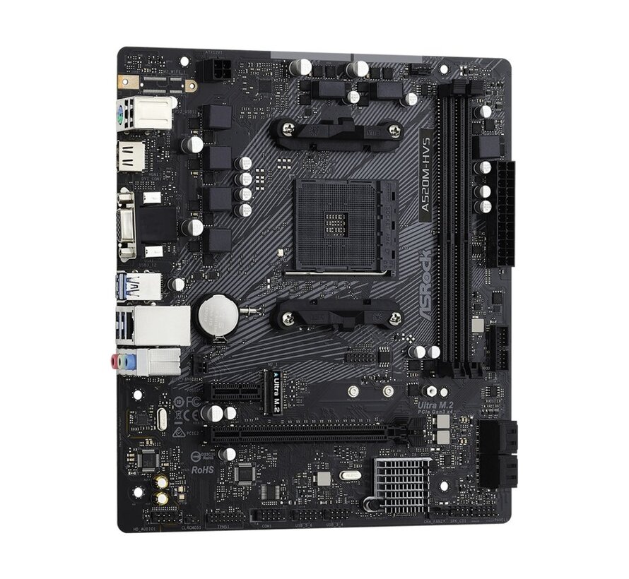 A520M-HVS | Socket AM4 | AMD A520 | 2xDDR4 | Micro-ATX | Moederbord