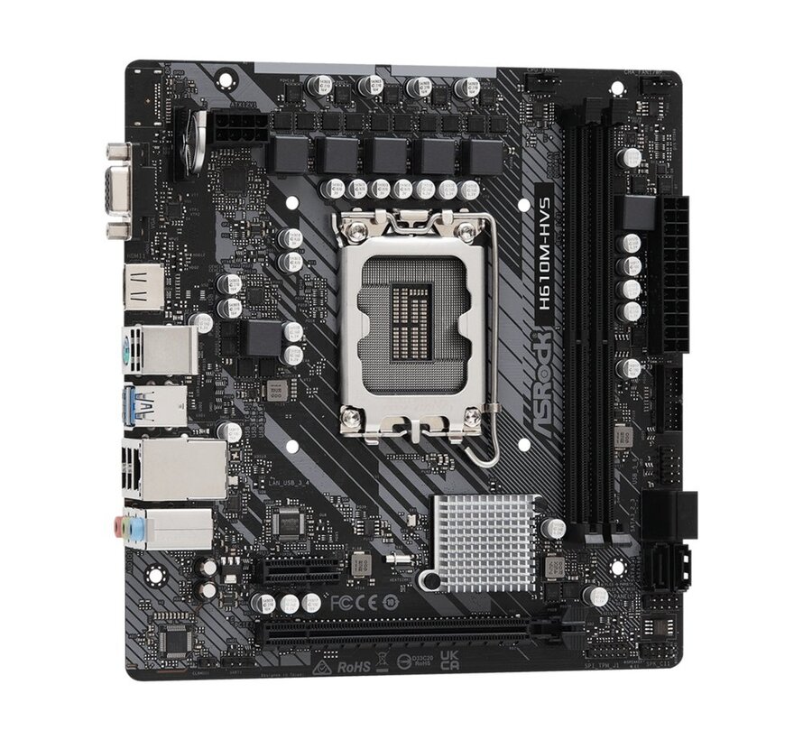 H610M-HVS Intel H610 | Socket LGA 1700 | Intel H610 | 2xDDR4 | Micro-ATX | Moederbord