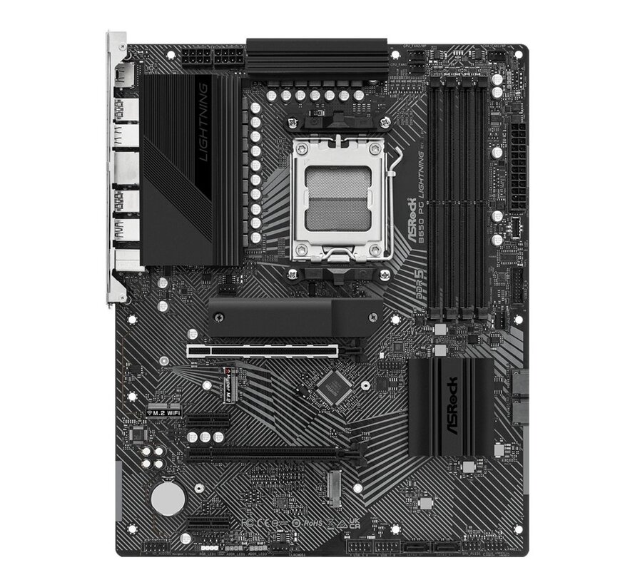 B650 PG Lightning | Socket AM5 | AMD B650 | 4xDDR5 | ATX | Moederbord