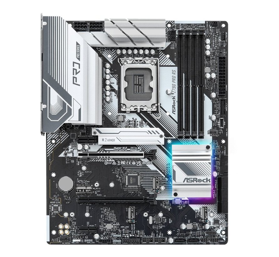ASRock Z790 Pro RS | Socket LGA 1700 | Intel Z790 | 4xDDR5 | ATX | Moederbord