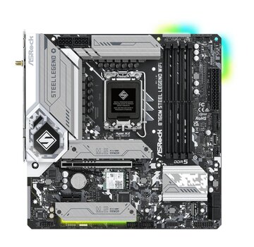 Asrock B760M Steel Legend WiFi | Socket LGA 1700 | Intel B760 | 4xDDR5 | Micro-ATX | Moederbord