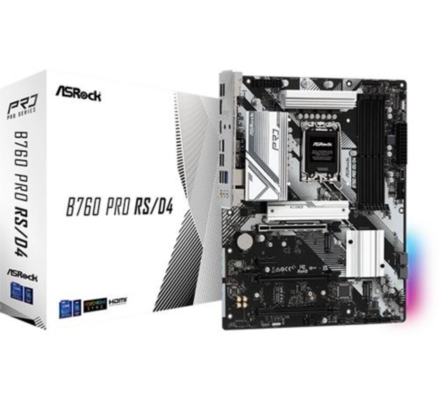 B760 Pro RS/D4 | Socket LGA 1700 | Intel B760 | 4xDDR4 | ATX | Moederbord