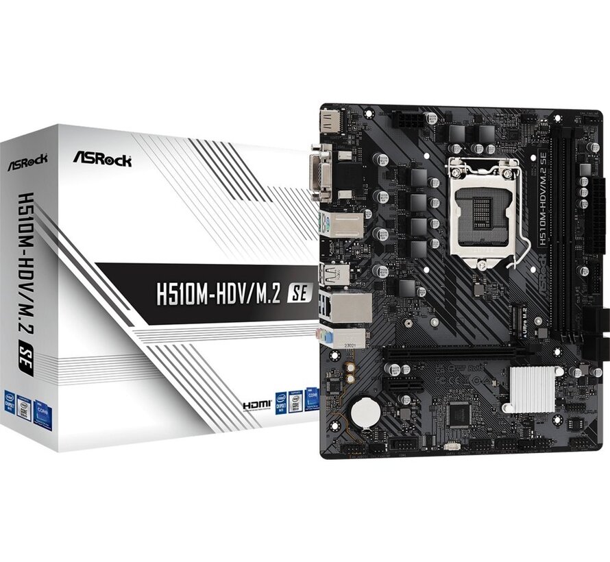 H510M-HDV/M.2 SE | Socket LGA 1200 | Intel H470 | 2xDDR4 | Micro-ATX | Moederbord