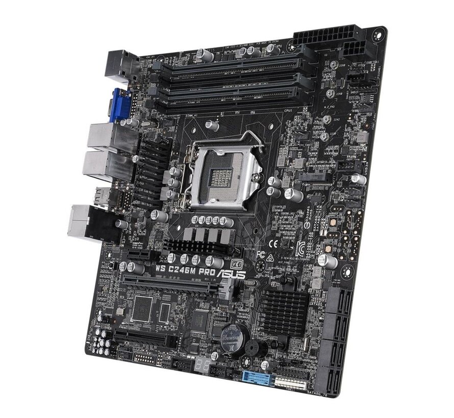 ASUS WS C246M PRO | Socket LGA 1151 | Intel C246 | 4xDDR4 | Micro-ATX | Moederbord