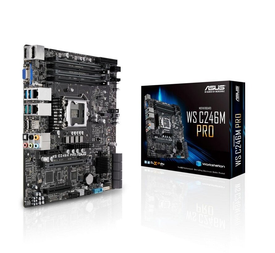 ASUS WS C246M PRO | Socket LGA 1151 | Intel C246 | 4xDDR4 | Micro-ATX | Moederbord