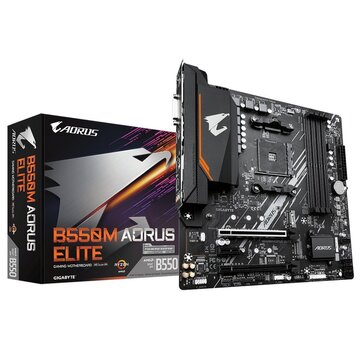 Gigabyte B550M AORUS ELITE | Socket AM4 | AMD B550 | 4xDDR4 | Micro-ATX | Moederbord