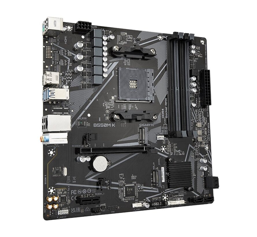 B550M K 1.0 | Socket AM4 | AMD B550 | 4xDDR4 | Micro-ATX | Moederbord