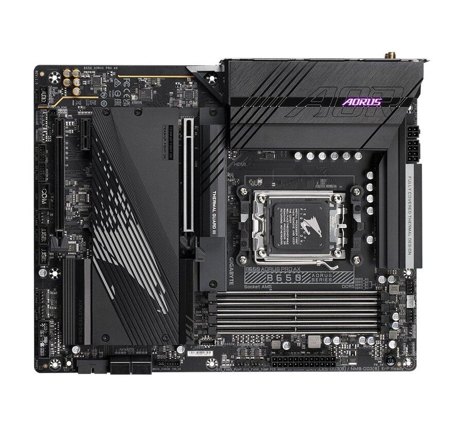 B650 AORUS PRO AX | Socket AM5 | AMD B650 | 4xDDR5 | ATX | Moederbord | RENEWED (refurbished)