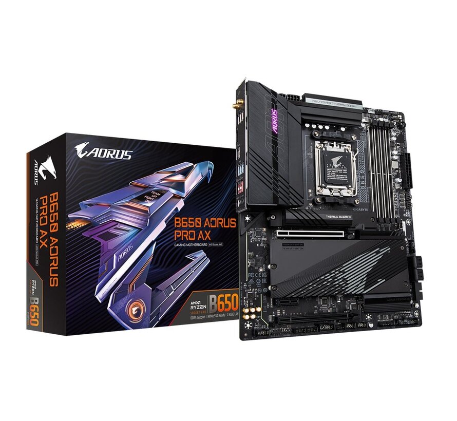 B650 AORUS PRO AX | Socket AM5 | AMD B650 | 4xDDR5 | ATX | Moederbord | RENEWED (refurbished)
