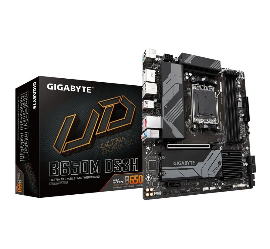 B650M DS3H | Socket AM5 | AMD B650 | 4xDDR5 | Micro-ATX | Moederbord