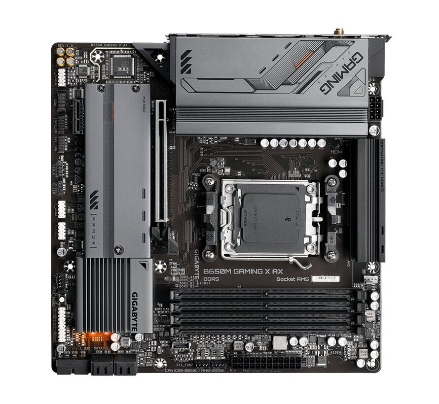 B650M GAMING X AX (rev. 1.x) | Socket AM5 | AMD B650 | 4xDDR5 | Micro-ATX | Moederbord
