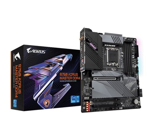 Gigabyte B760 AORUS MASTER DDR4 (rev. 1.0) | Socket LGA 1700 | Intel B760 | 4xDDR4 | ATX | Moederbord