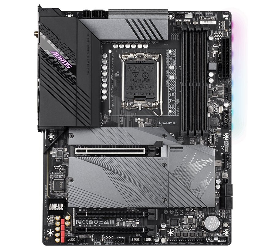 B760 AORUS MASTER DDR4 (rev. 1.0) | Socket LGA 1700 | Intel B760 | 4xDDR4 | ATX | Moederbord