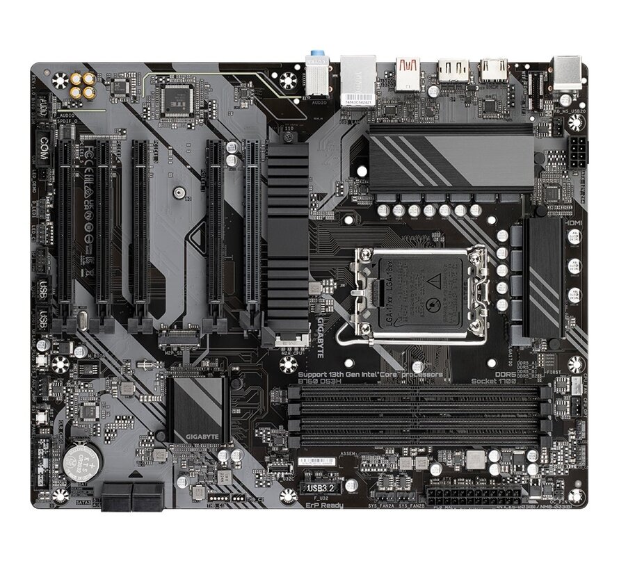 B760 DS3H | Socket LGA 1700 | Intel B760 | 4xDDR5 | ATX | Moederbord