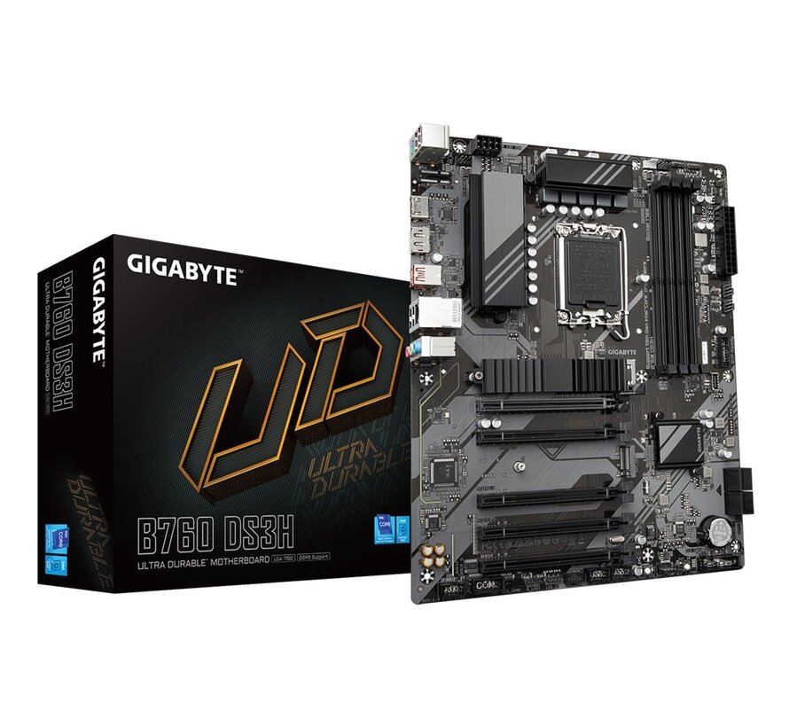 B760 DS3H | Socket LGA 1700 | Intel B760 | 4xDDR5 | ATX | Moederbord