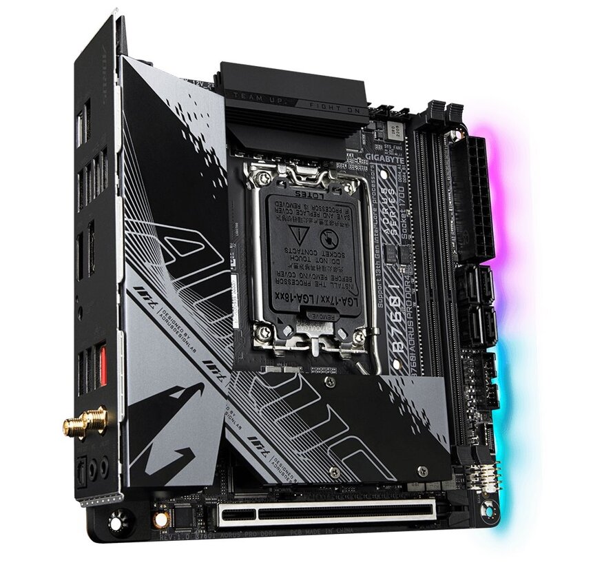 B760I AORUS PRO DDR4 | Socket LGA 1700 | Intel B760 | 4xDDR4 | Mini-ITX | Moederbord