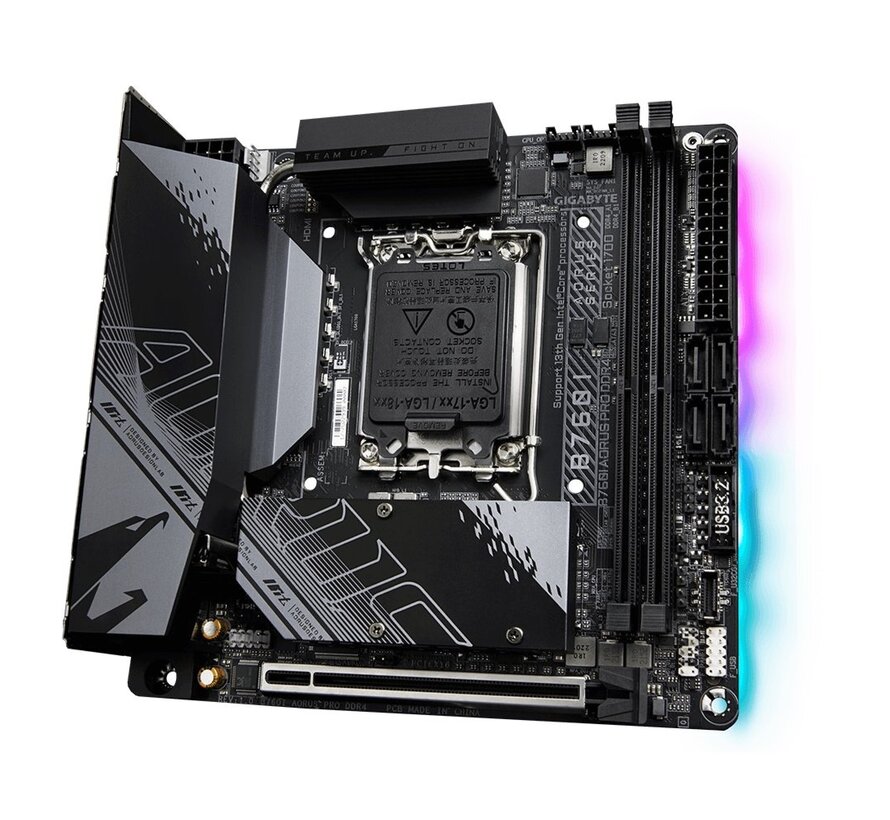 B760I AORUS PRO DDR4 | Socket LGA 1700 | Intel B760 | 4xDDR4 | Mini-ITX | Moederbord