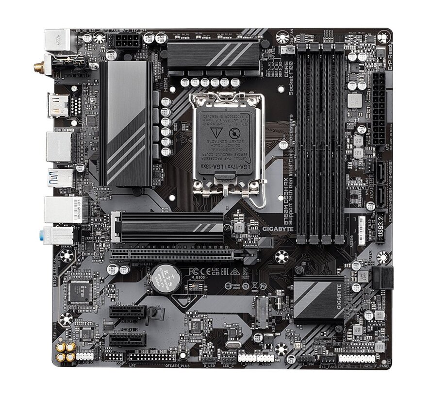 B760M DS3H AX (rev. 1.x) | Socket LGA 1700 | Intel B760 | 4xDDR5 | Micro-ATX | Moederbord