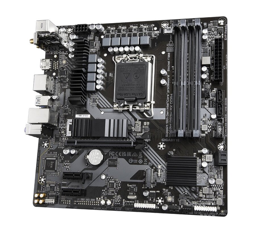 B760M DS3H AX DDR4 | Socket LGA 1700 | Intel B760 | 4xDDR4 | Micro-ATX | Moederbord