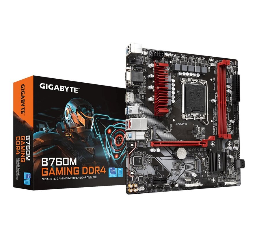 B760M GAMING DDR4 | Socket LGA 1700 | Intel B760 | 4xDDR4 | Micro-ATX | Moederbord