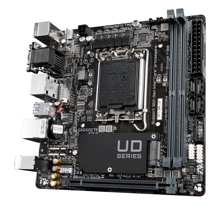 H610I DDR4 | Socket LGA 1700 | Intel H610 | 2xDDR4 | Mini-ITX | Moederbord