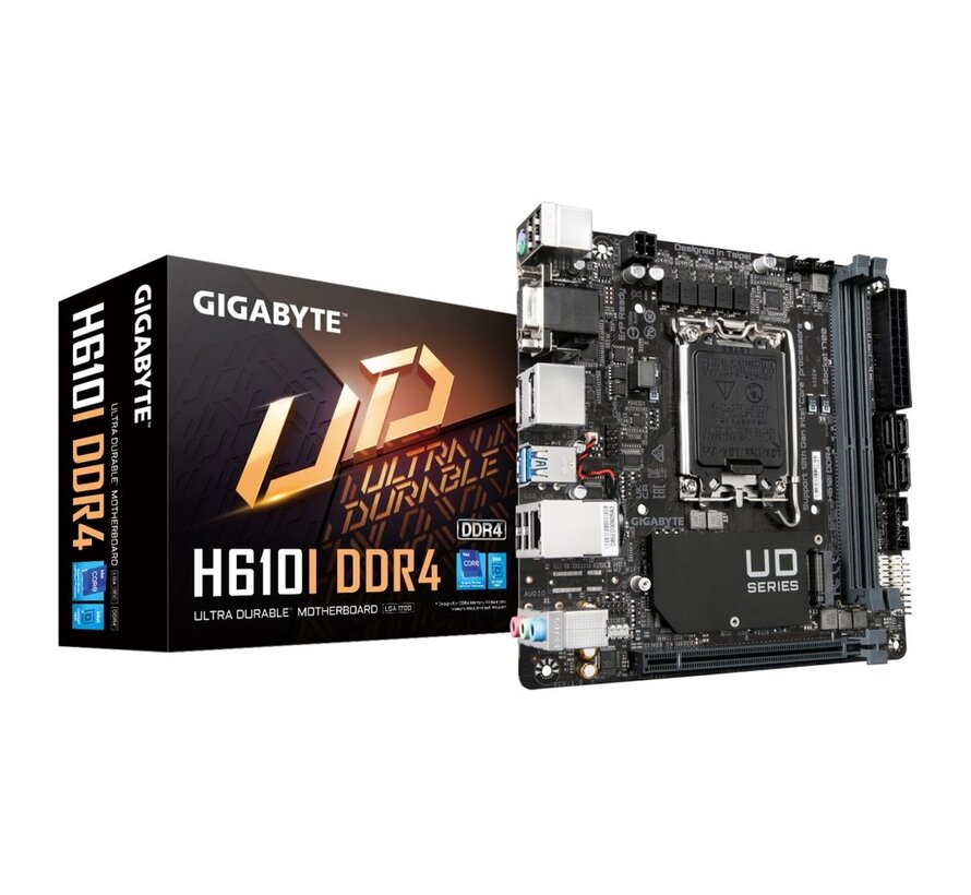 H610I DDR4 | Socket LGA 1700 | Intel H610 | 2xDDR4 | Mini-ITX | Moederbord
