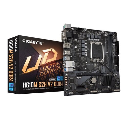 Gigabyte H610M S2H V2 DDR4 (rev. 1.0) | Socket LGA 1700 | Intel H610 | 2xDDR4 | Micro-ATX | Moederbord