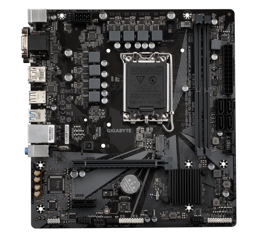 H610M S2H V2 DDR4 (rev. 1.0) | Socket LGA 1700 | Intel H610 | 2xDDR4 | Micro-ATX | Moederbord