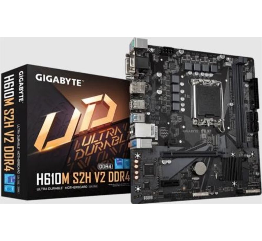 H610M S2H V2 DDR4 (rev. 1.0) | Socket LGA 1700 | Intel H610 | 2xDDR4 | Micro-ATX | Moederbord