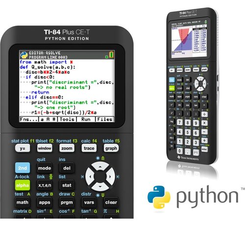 TEXAS INSTRUMENTS TI-84 Plus CE-T Python Edition Grafische rekenmachine Refurbished