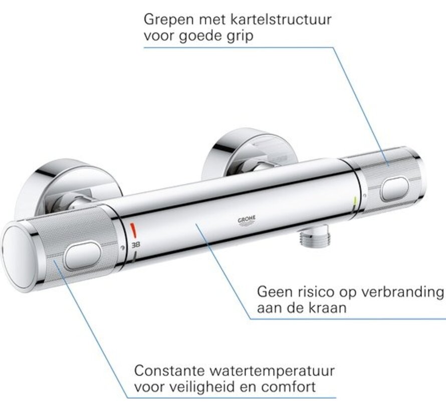 Grohe Precision Feel douche thermostaatkraan 15cm chroom